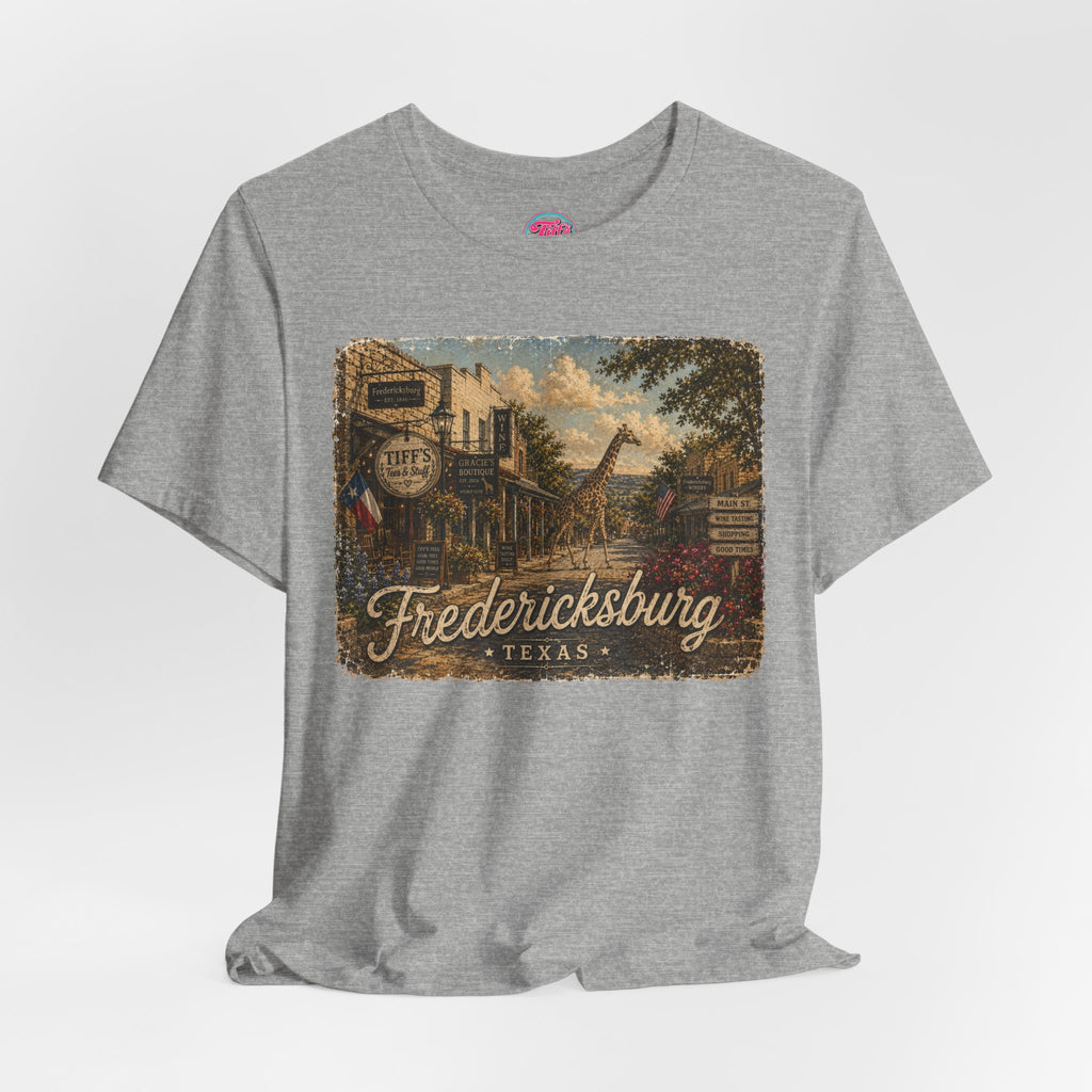 Fredericksburg Texas Vintage Scene Tee featuring Gracie