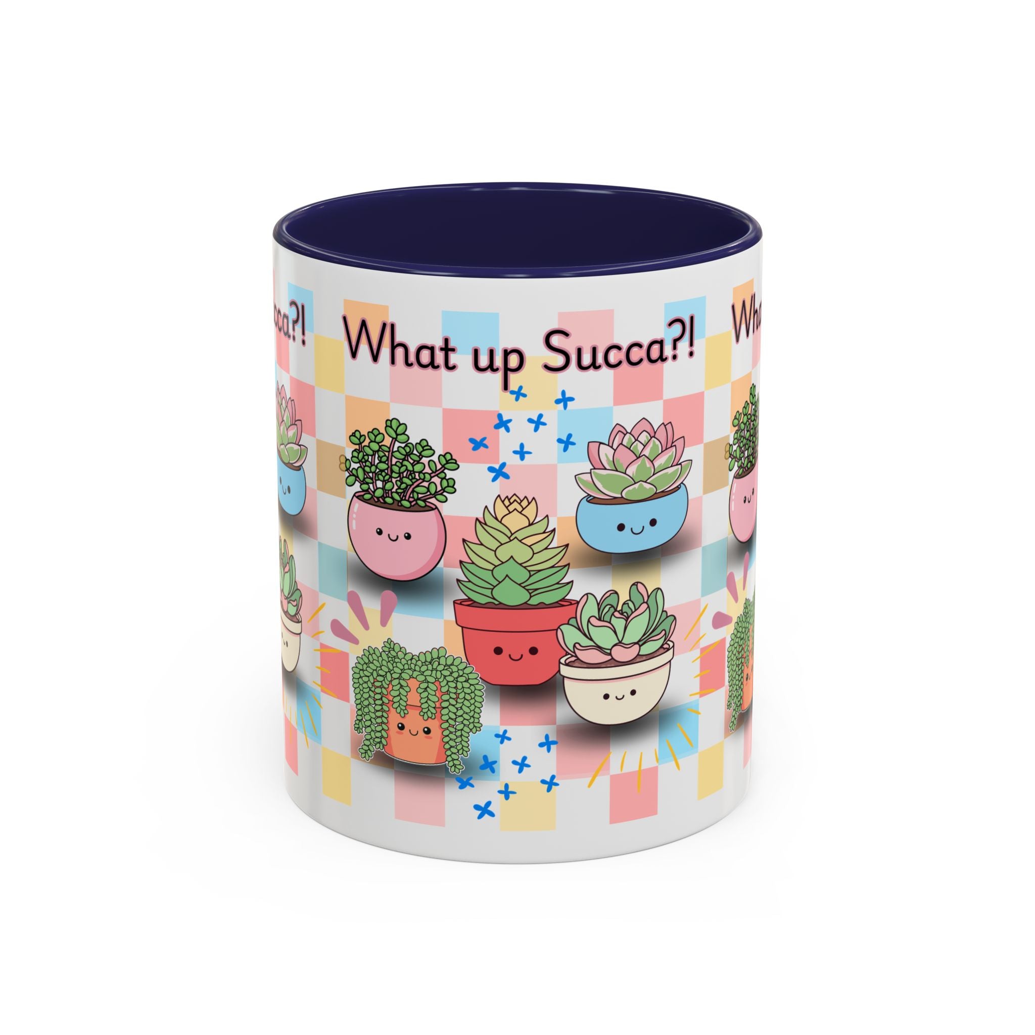 What up Succa? Cute Succulent Accent Coffee Mug – Fun Plant Lover Gift (11 oz)