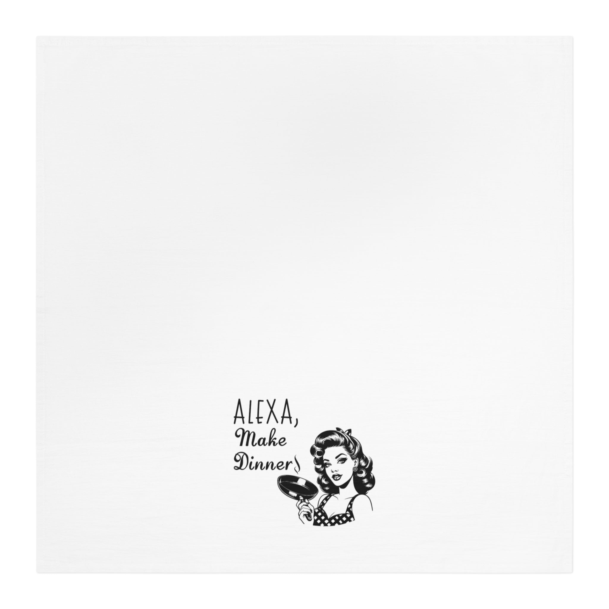 Alexa, Make Dinner Tea Towel — Retro Kitchen Dish Towel for Moms & Hosts
