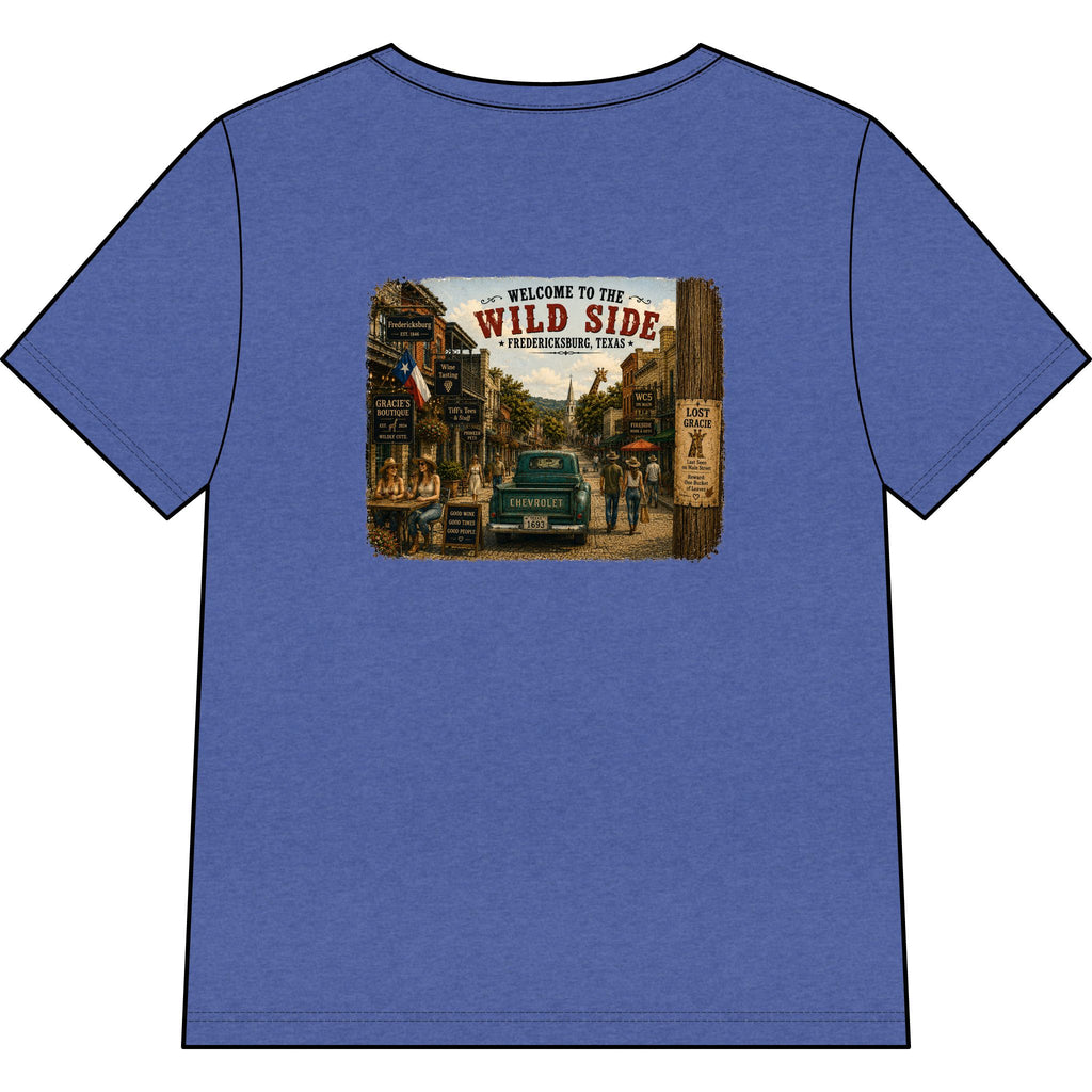 Welcome to the Wild Side V-Neck Tee — Vintage Roadtrip Graphic Shirt