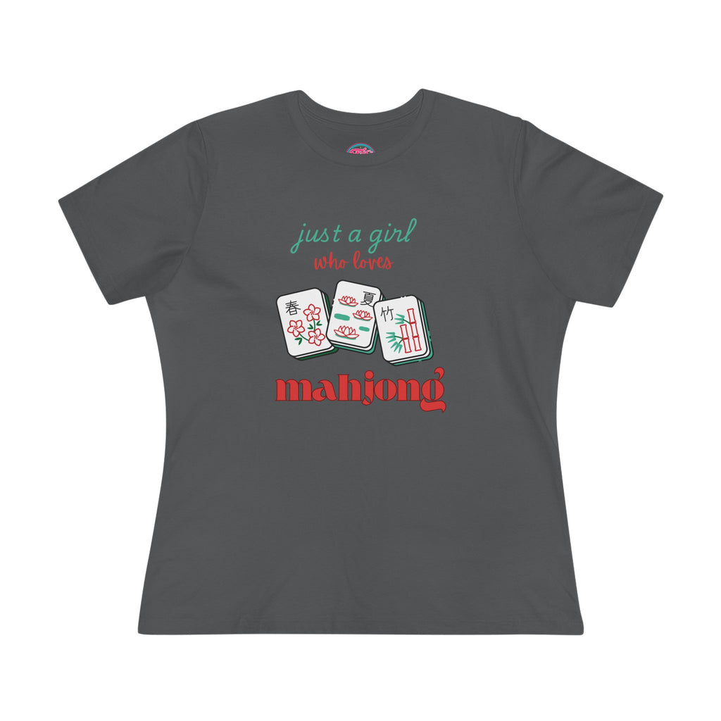 Just a Girl Who Loves Mahjong Tee — Women's Mahjong Graphic Shirt