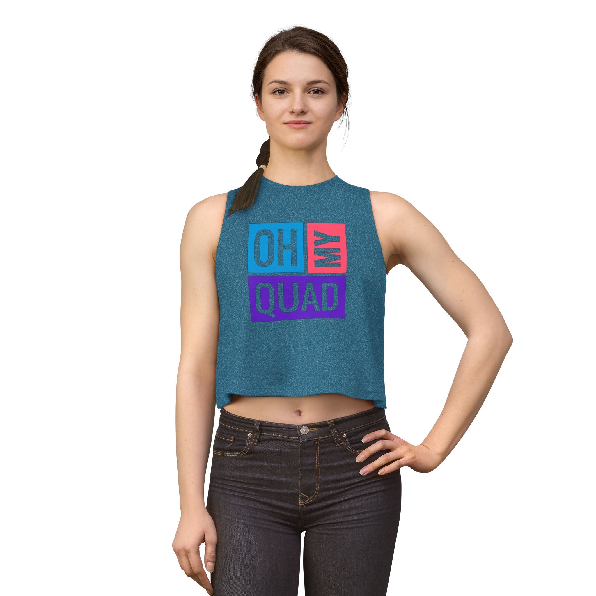 Oh My Quad Crop Top — Funny Fitness Pilates, Gym Tank for Women