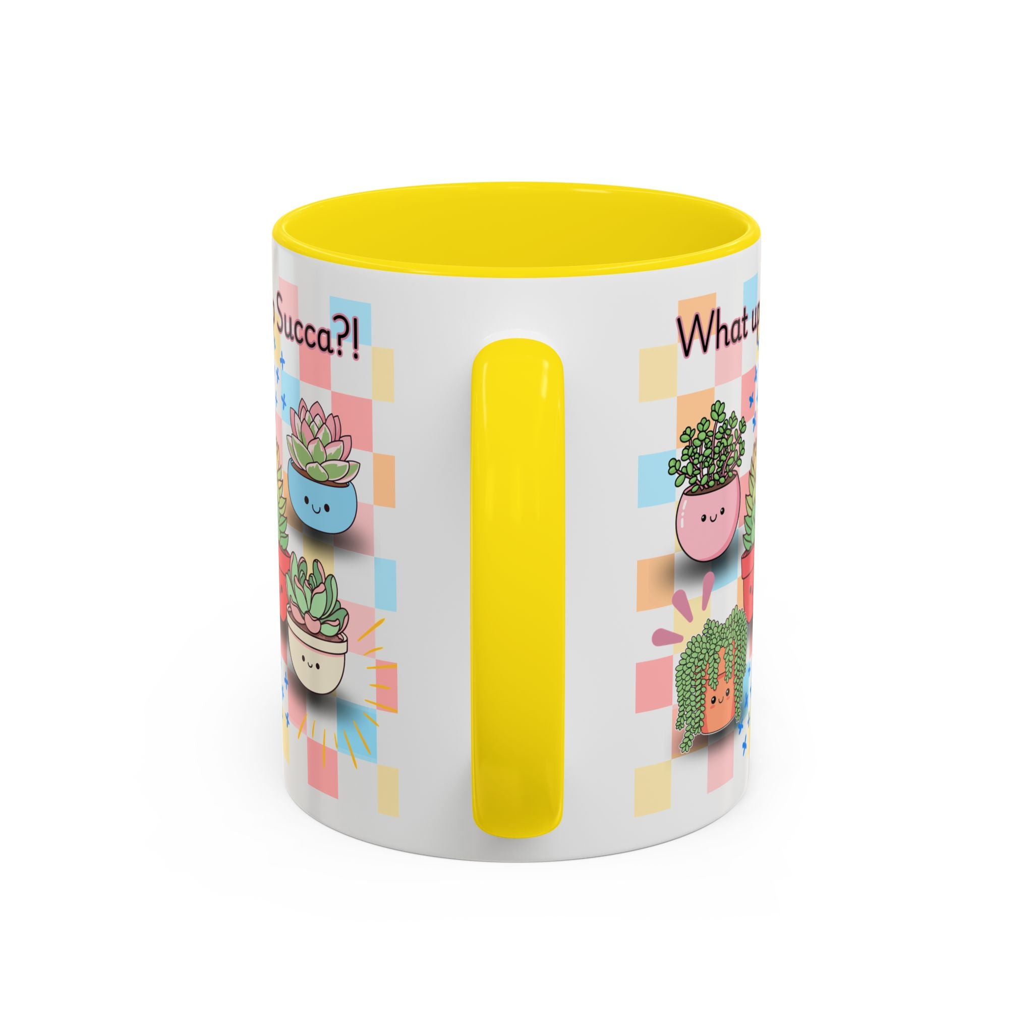 What up Succa? Cute Succulent Accent Coffee Mug – Fun Plant Lover Gift (11 oz)