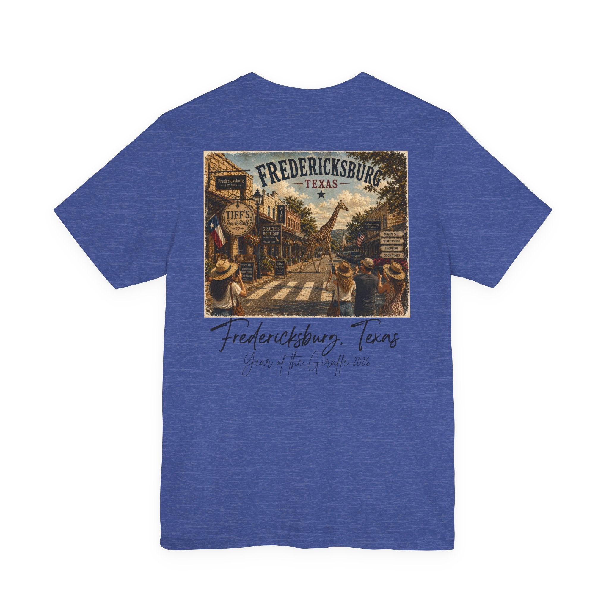 Fredericksburg Texas Vintage Street Scene Tee — Retro Travel Souvenir T-Shirt