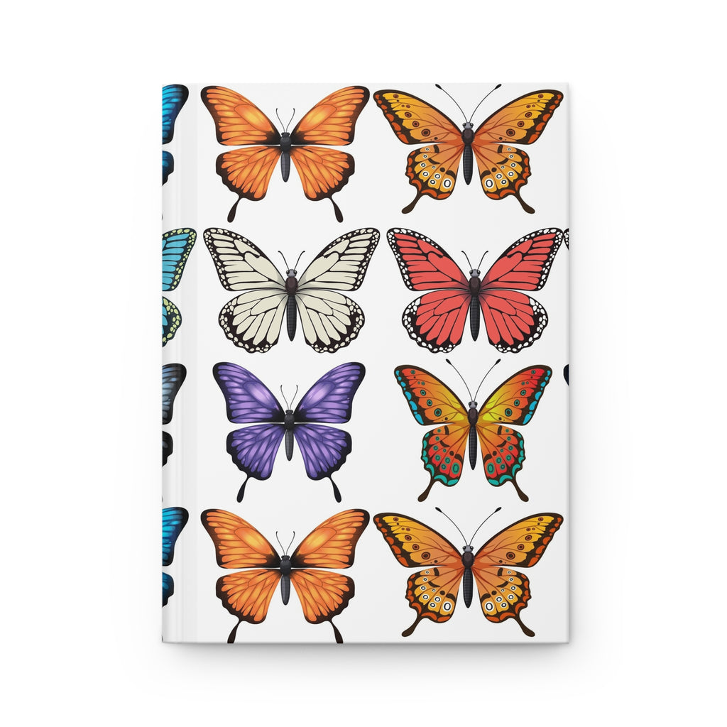 Butterfly Pattern Hardcover Journal — Colorful Butterfly Notebook for Writing, Sketching & Travel