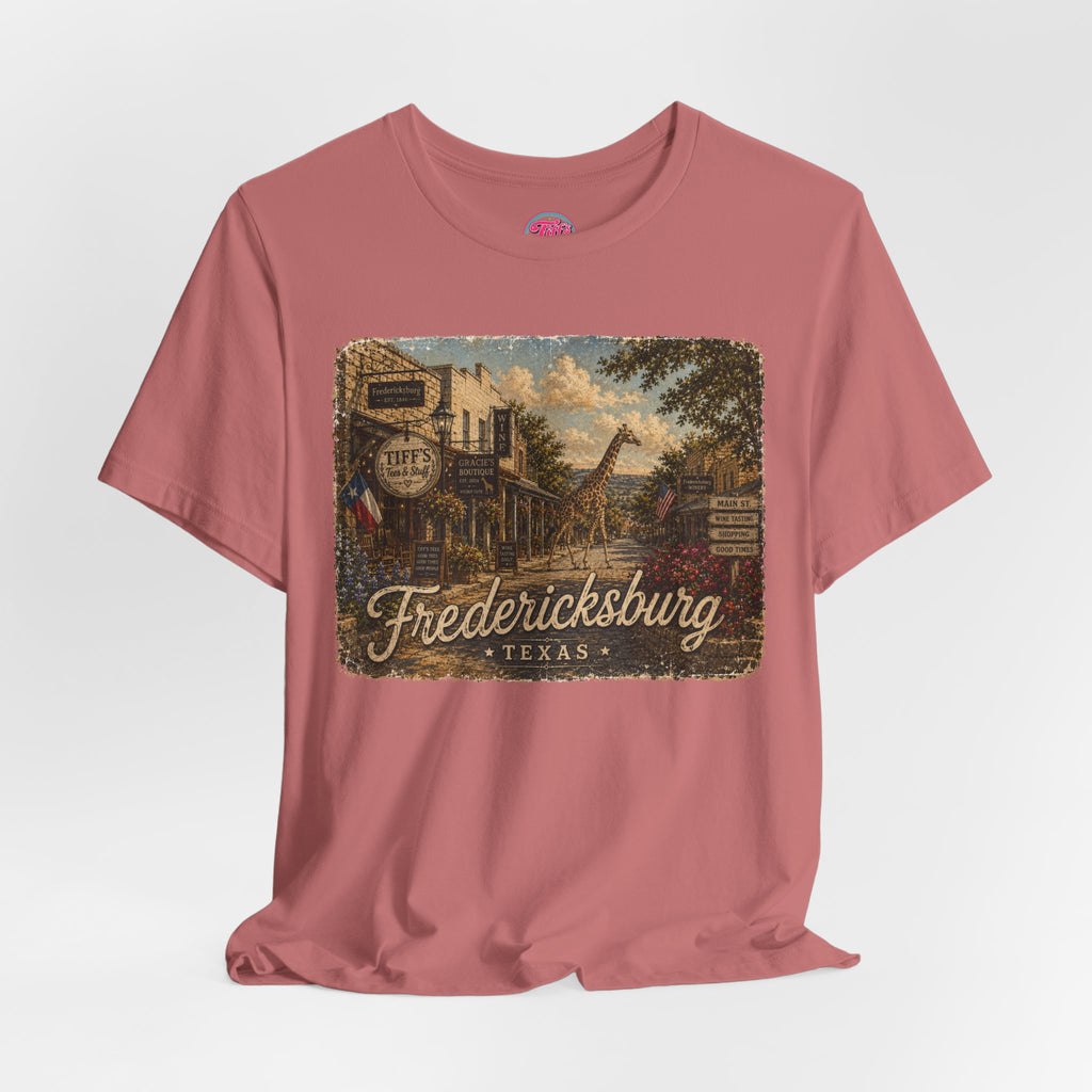 Fredericksburg Texas Vintage Scene Tee featuring Gracie