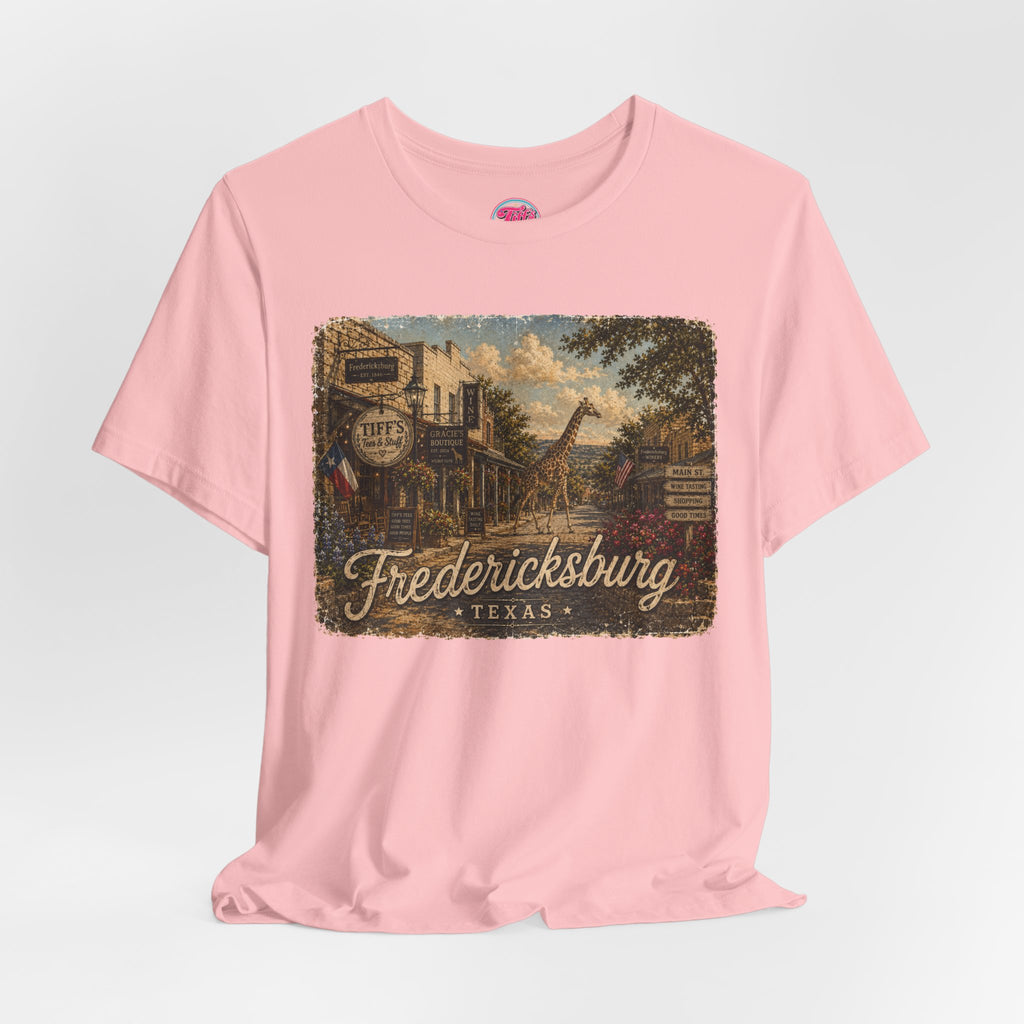 Fredericksburg Texas Vintage Scene Tee featuring Gracie