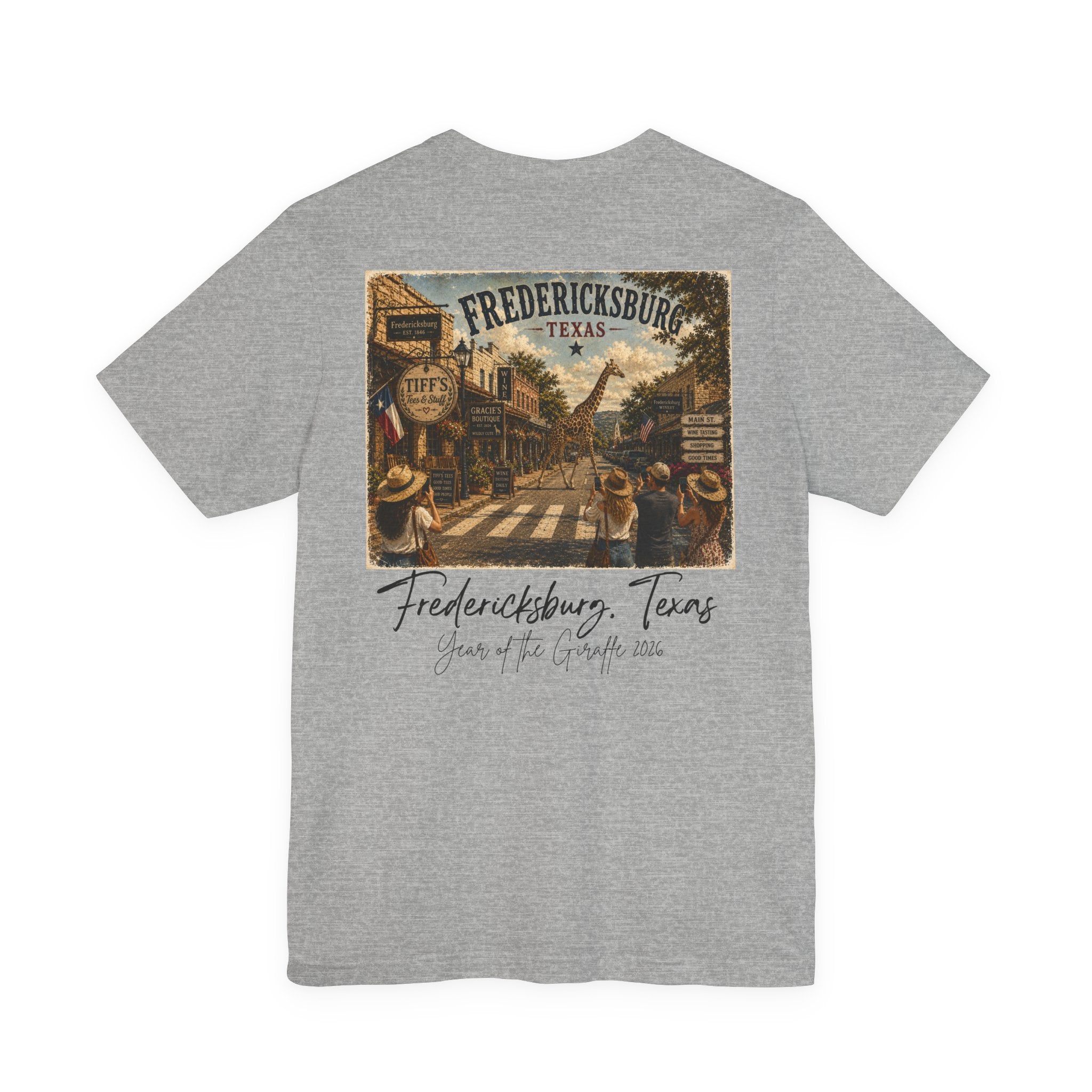 Fredericksburg Texas Vintage Street Scene Tee — Retro Travel Souvenir T-Shirt
