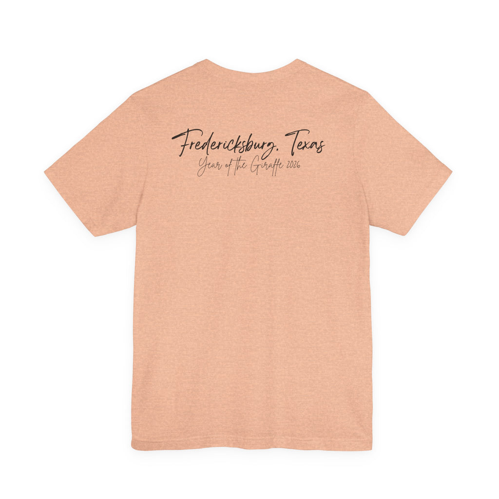 Giraffe Polaroid Photo Tee — "Love, Gracie G.Raffe" Graphic T-Shirt