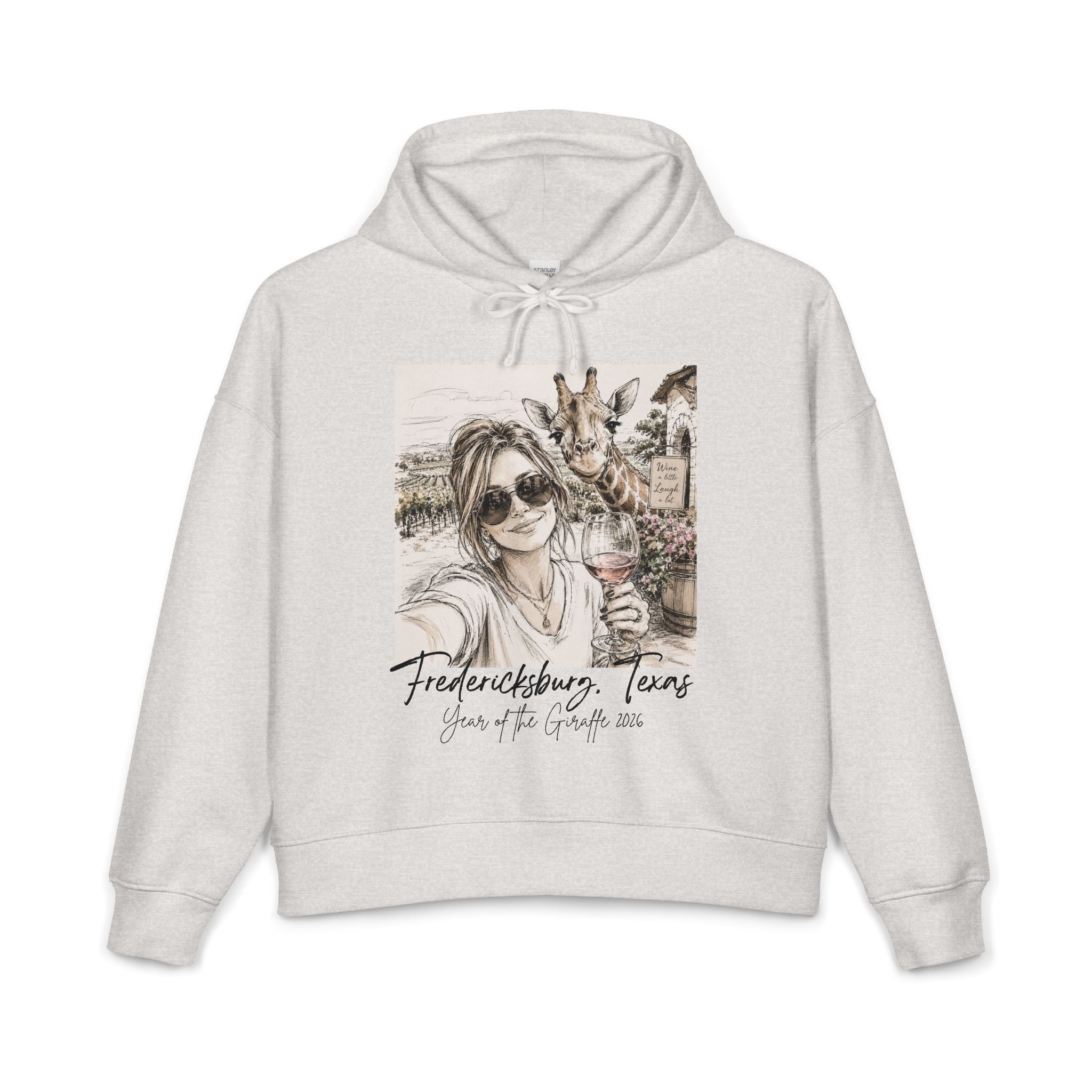 Vintage Fredericksburg Texas Wine Hoodie — Girlfriend & Giraffe Graphic