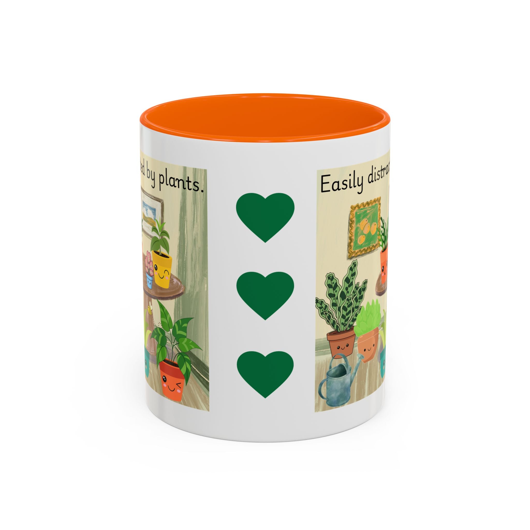 Plant Lover Coffee Mug — “Easily Distracted by Plants” Accent Mug (11 oz)