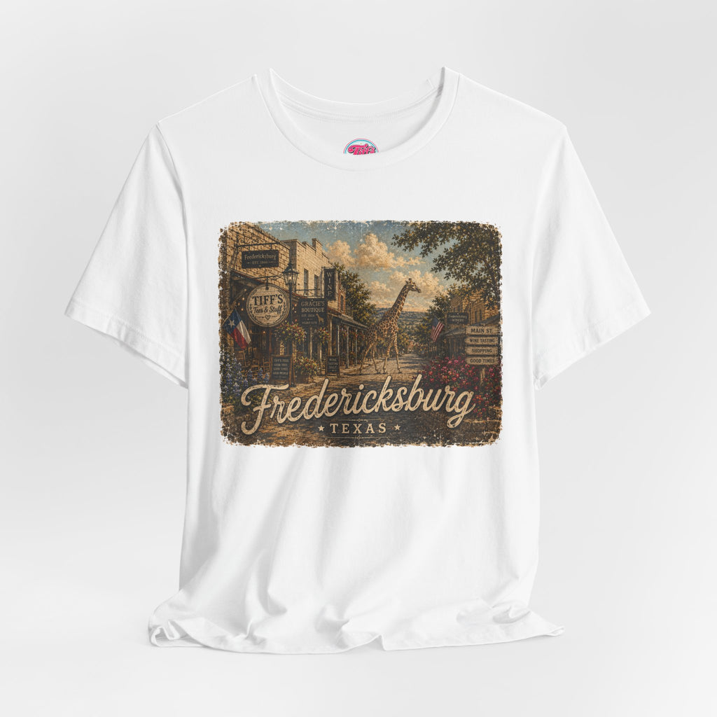 Fredericksburg Texas Vintage Scene Tee featuring Gracie