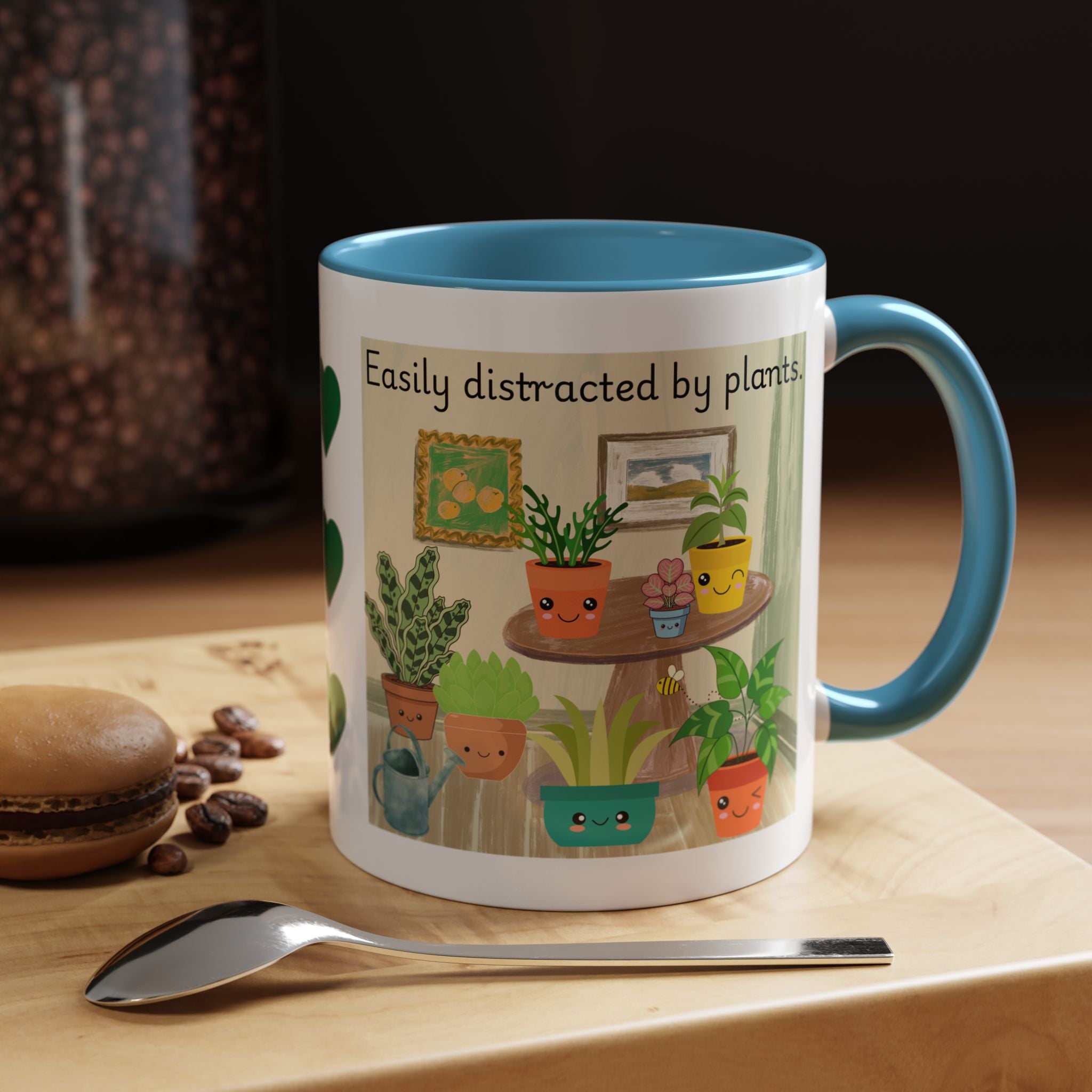 Plant Lover Coffee Mug — “Easily Distracted by Plants” Accent Mug (11 oz)