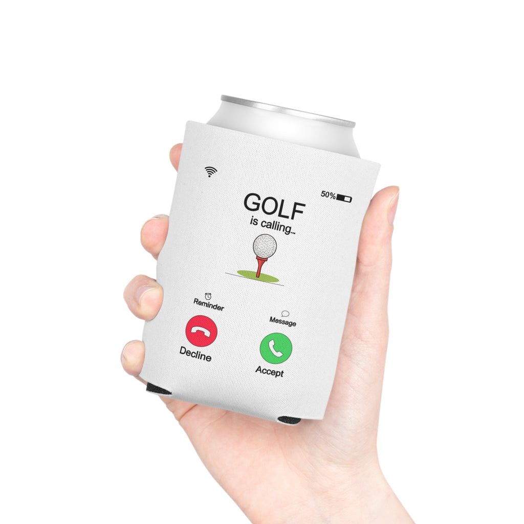 Can Cooler - "Golf is Calling" Phone Call Design | Golf Lover Beverage Koozie