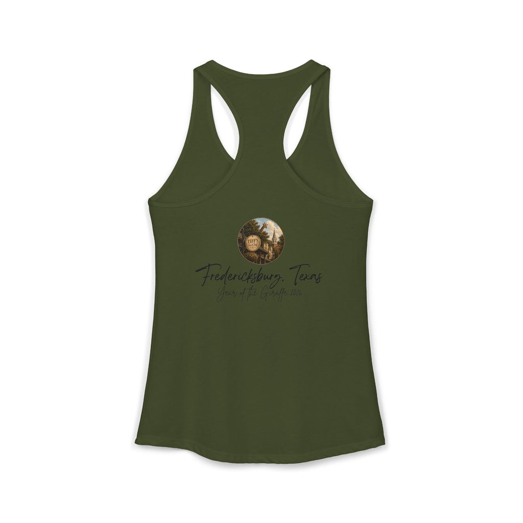 Women's Tank with Vintage Texas Look Featuring One Lost Giraffe
