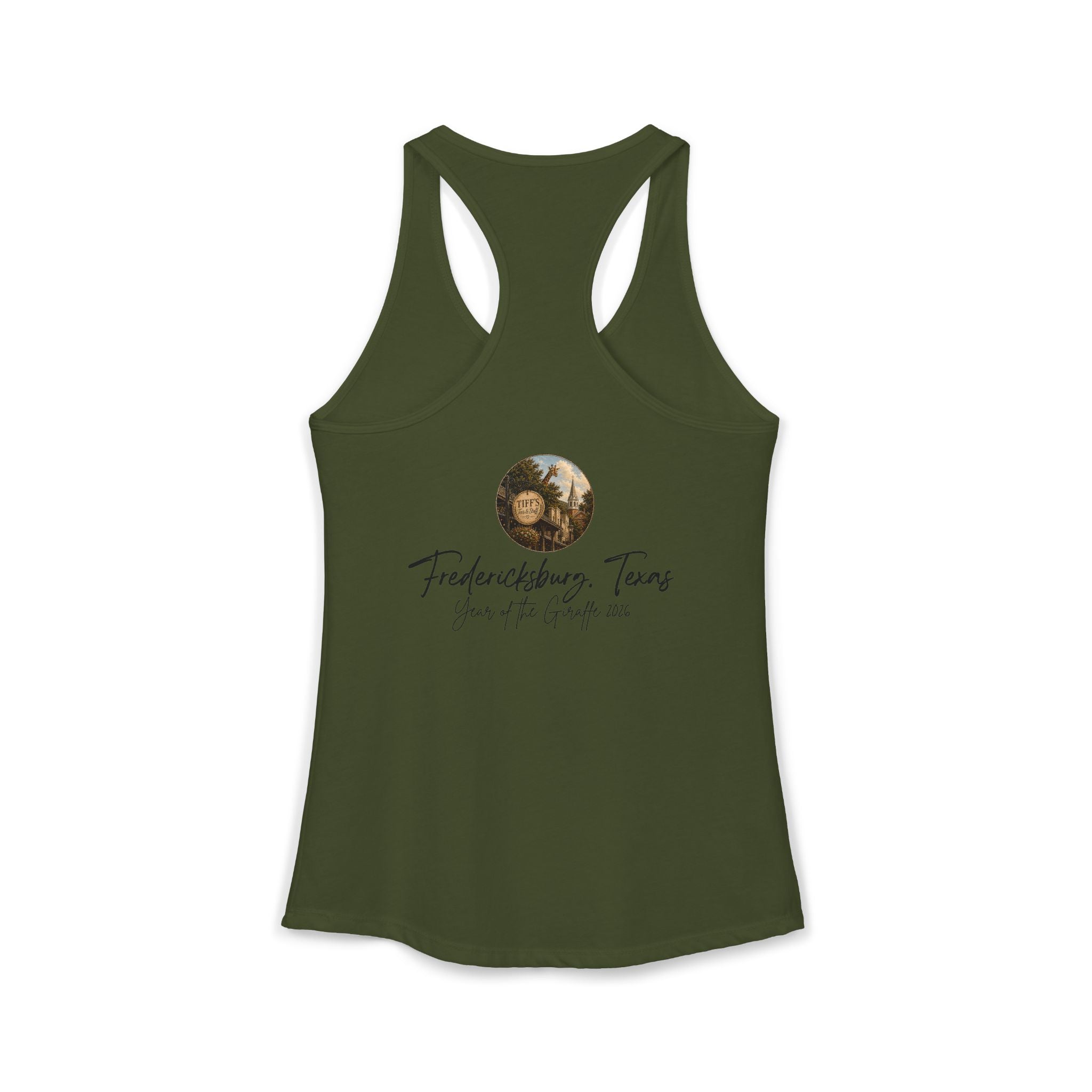 Women's Tank with Vintage Texas Look Featuring One Lost Giraffe