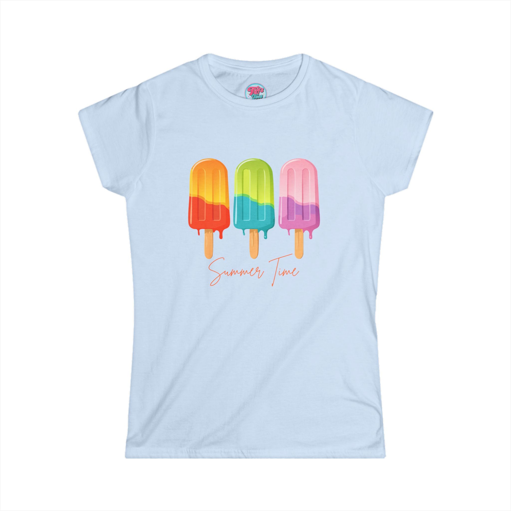 Summer Popsicle Graphic Tee — Colorful Retro Ice Pop Design