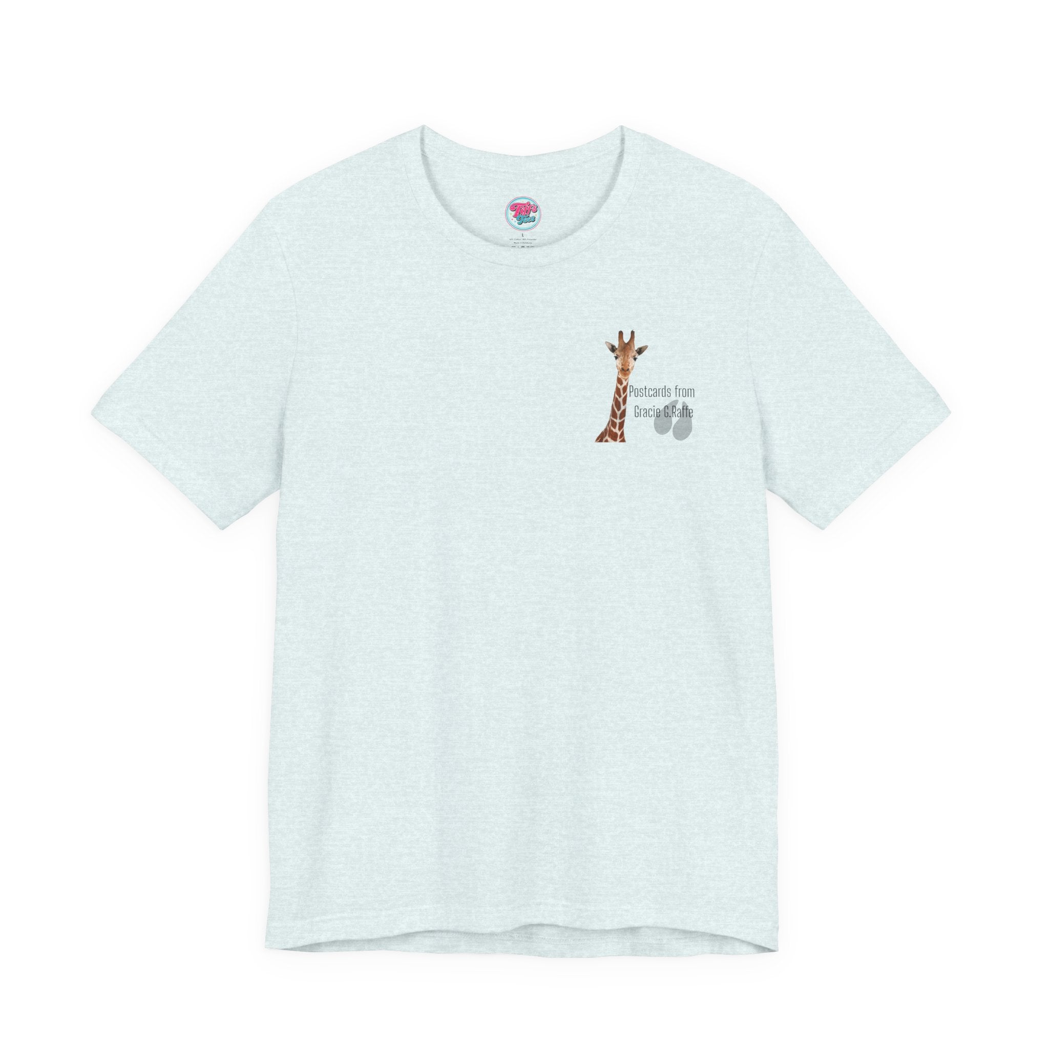 Postcard from Gracie Giraffe T-Shirt — 'Wish You Were Here' Vintage Airmail Graphic Tee