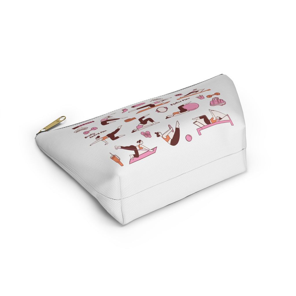 Pilates Accessory Pouch — T‑Bottom Makeup & Gear Bag with Pilates Flow Design
