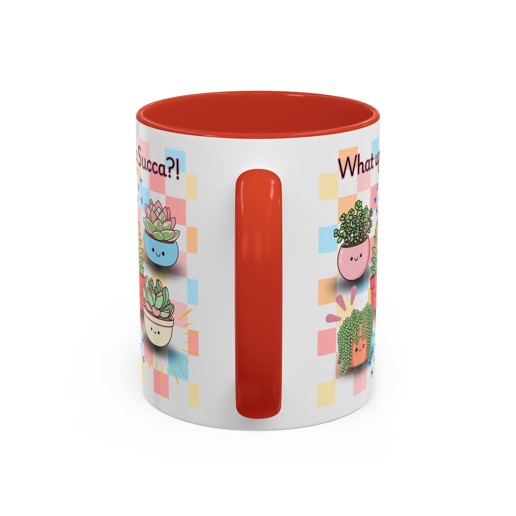 What up Succa? Cute Succulent Accent Coffee Mug – Fun Plant Lover Gift (11 oz)