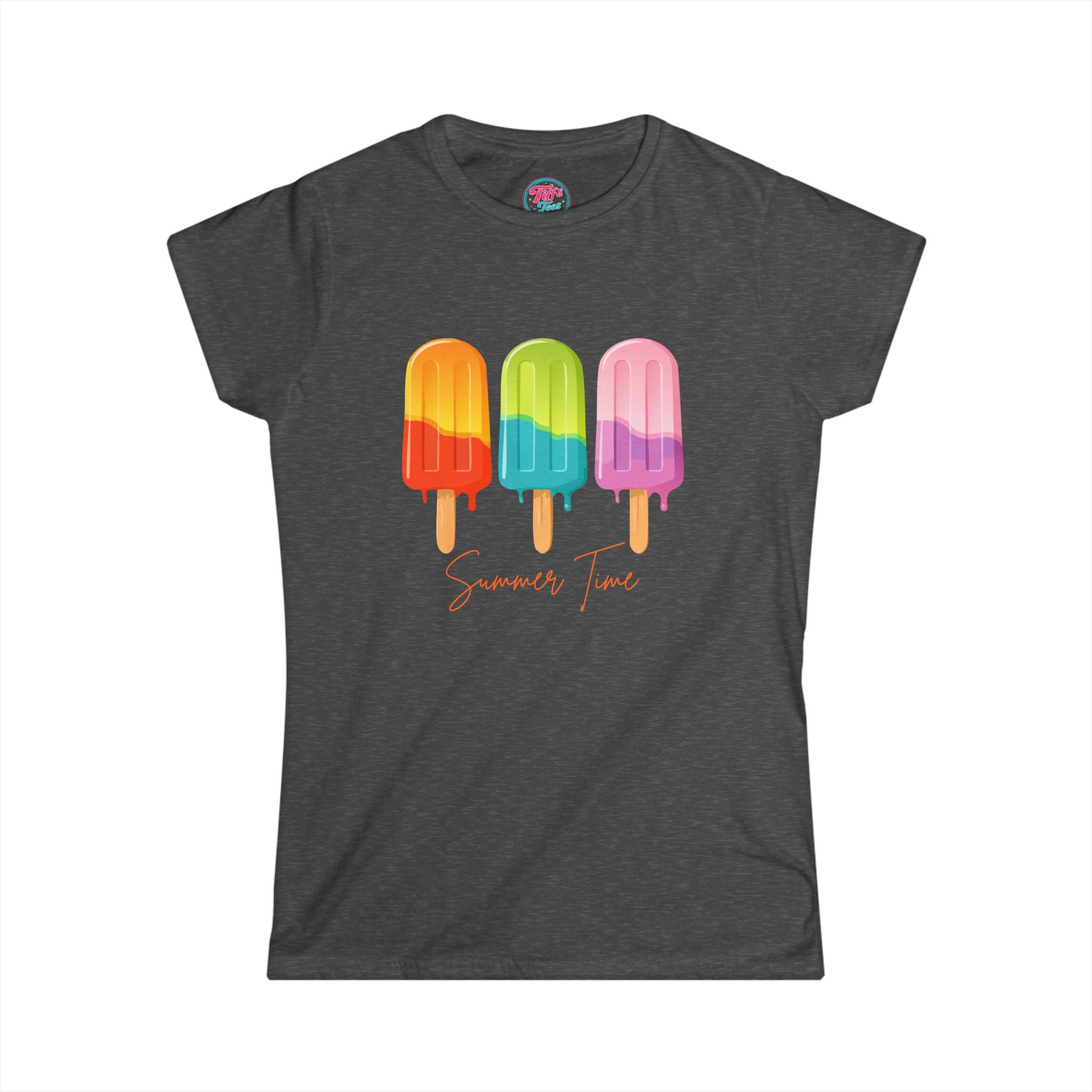 Summer Popsicle Graphic Tee — Colorful Retro Ice Pop Design