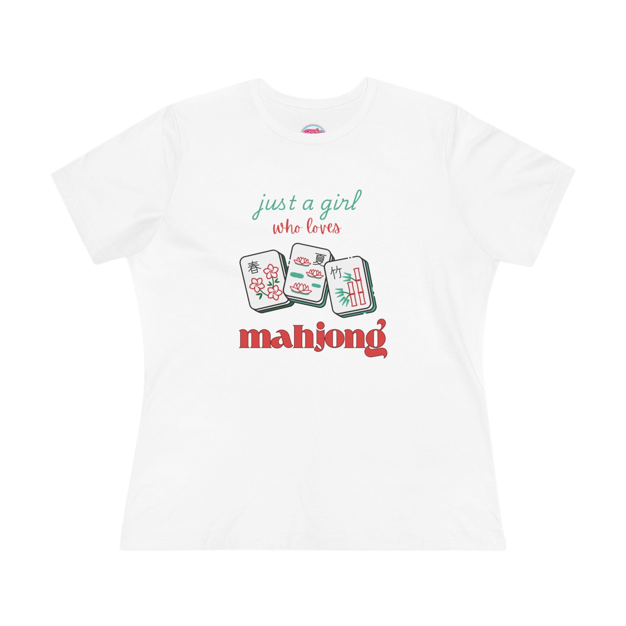 Just a Girl Who Loves Mahjong Tee — Women's Mahjong Graphic Shirt