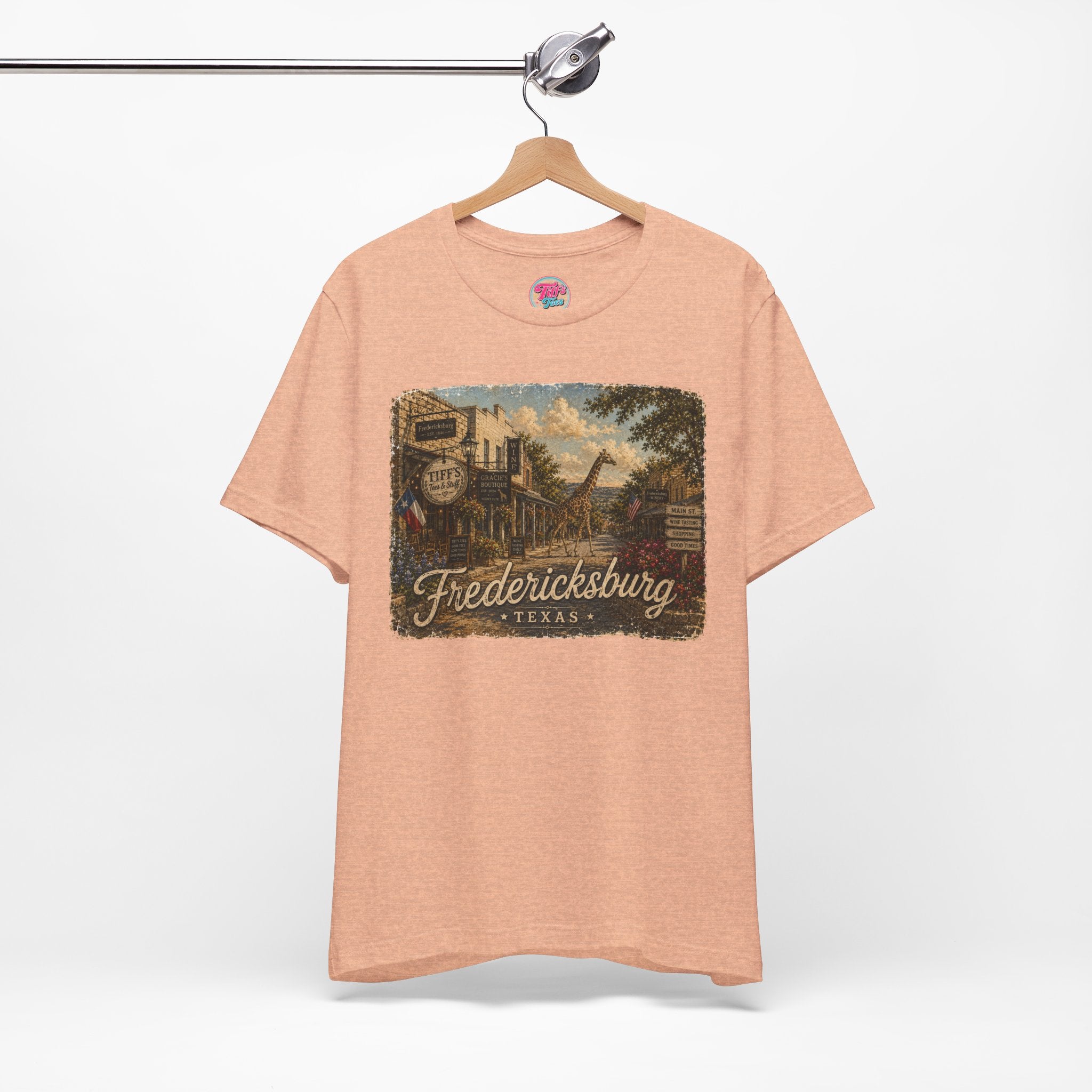 Fredericksburg Texas Vintage Scene Tee featuring Gracie