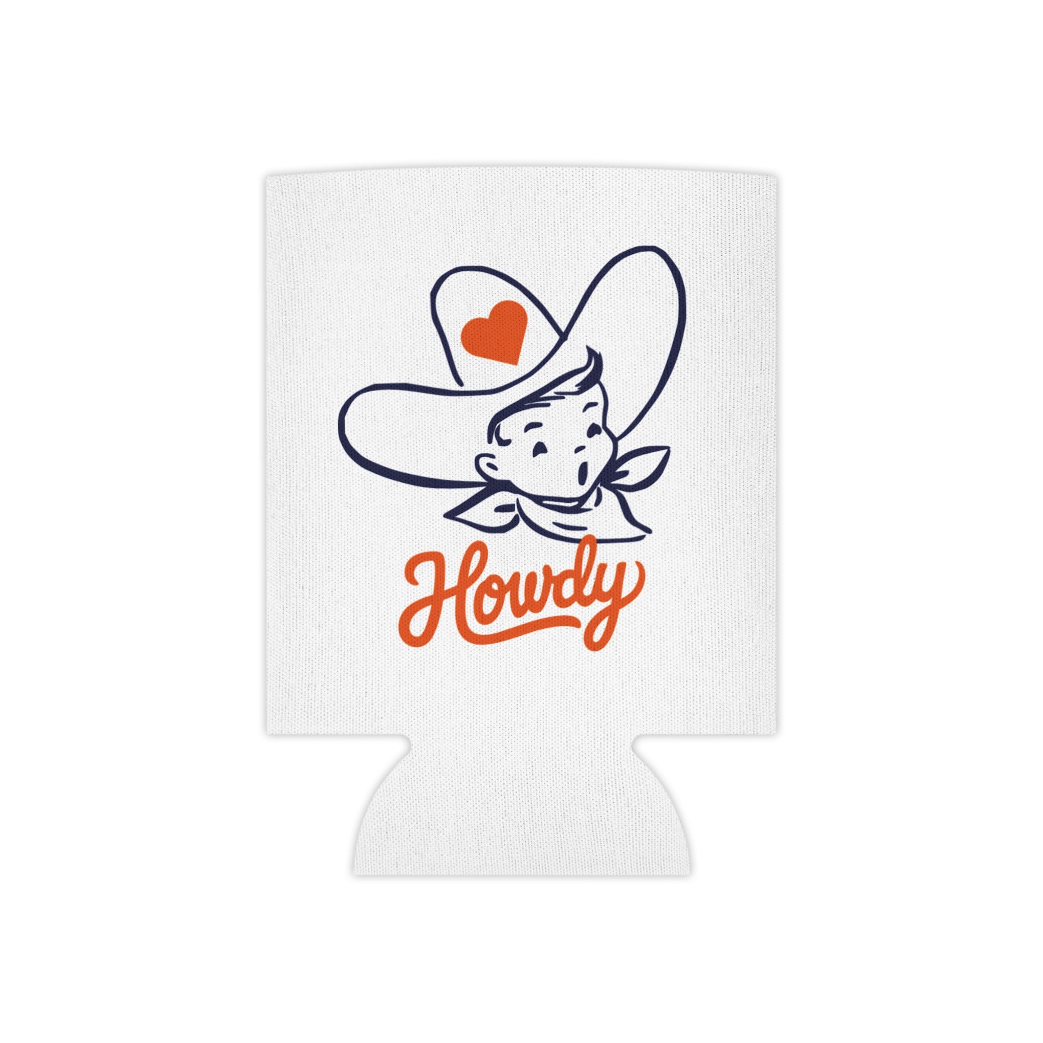 Howdy Cowboy Can Cooler – Retro Western Drink Koozie