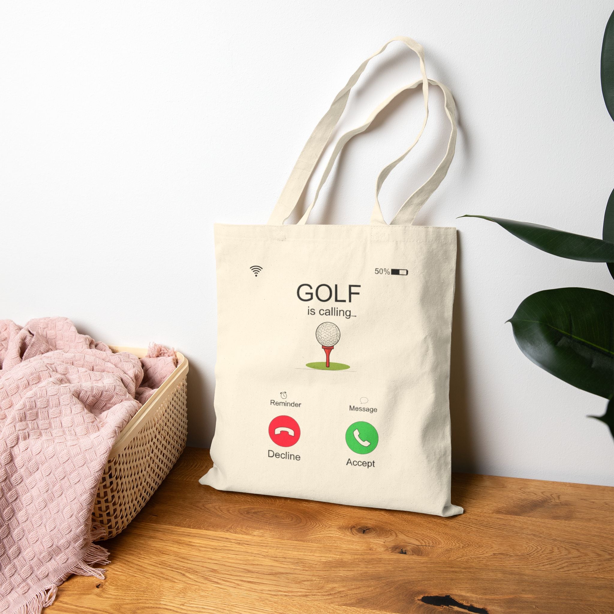 Golf Is Calling Canvas Tote Bag — Golf Lover Gift