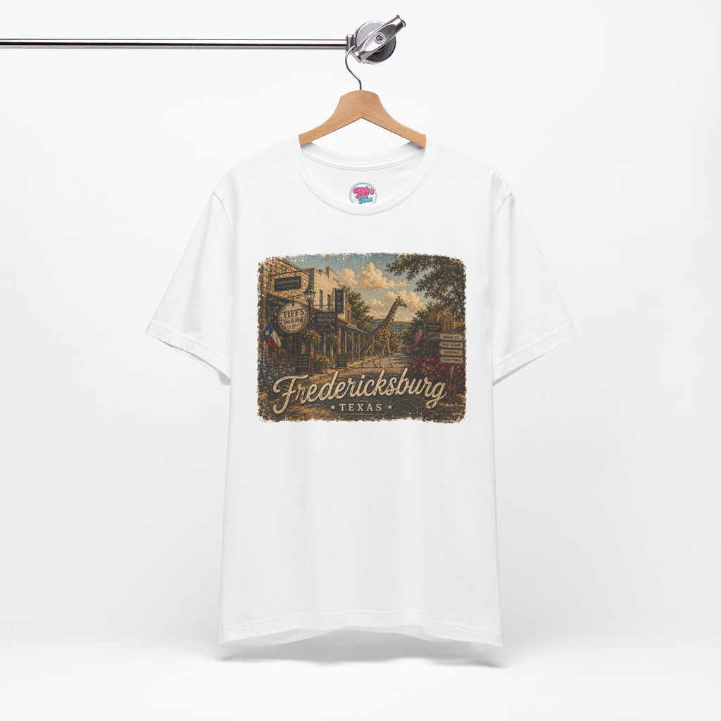 Fredericksburg Texas Vintage Scene Tee featuring Gracie