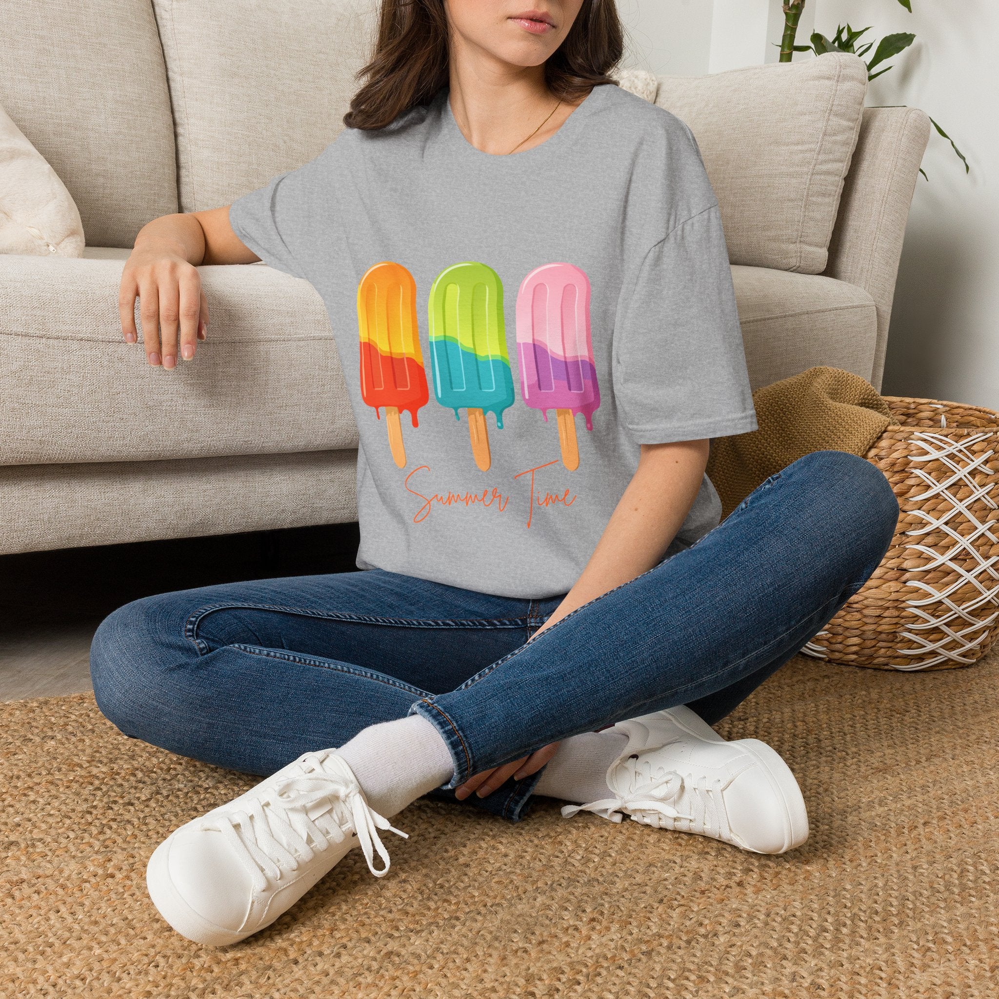 Popsicle Trio Graphic T-Shirt — Colorful Summer Vibes Tee