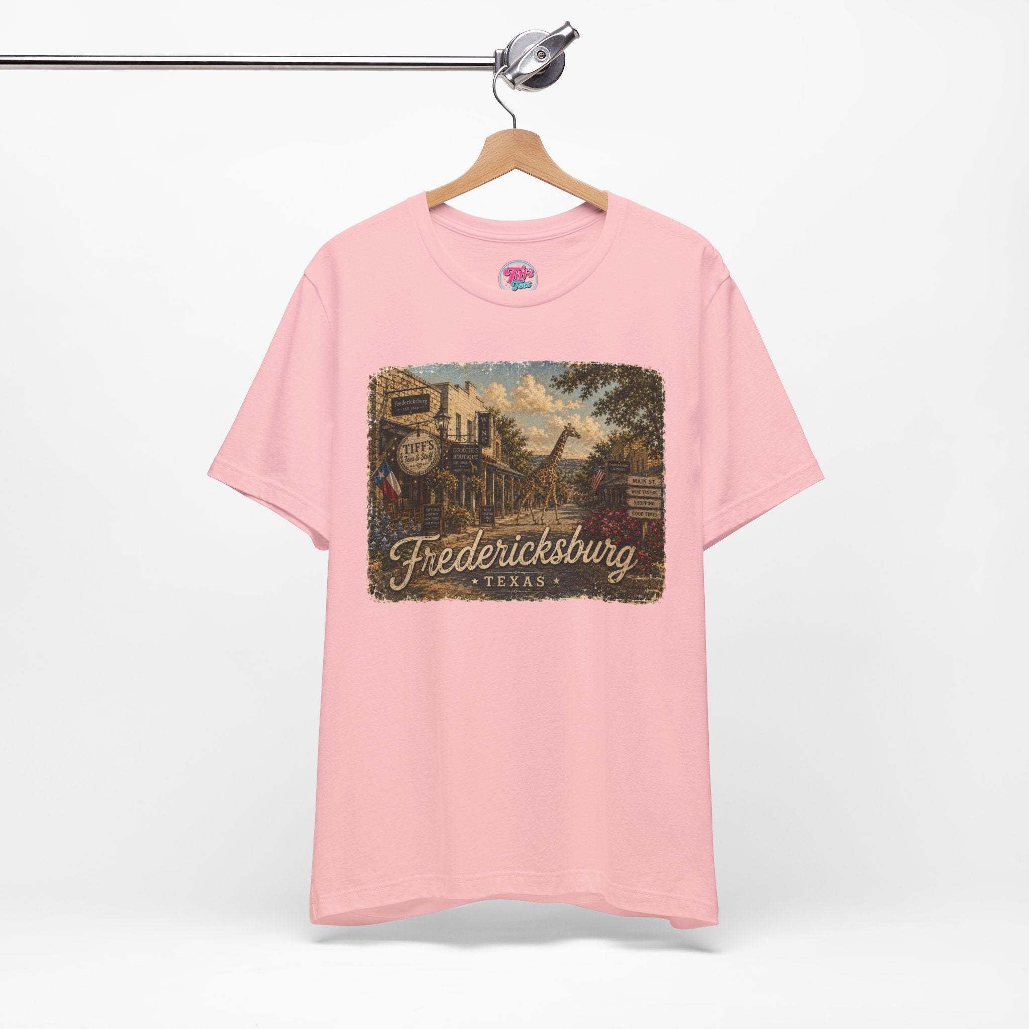 Fredericksburg Texas Vintage Scene Tee featuring Gracie