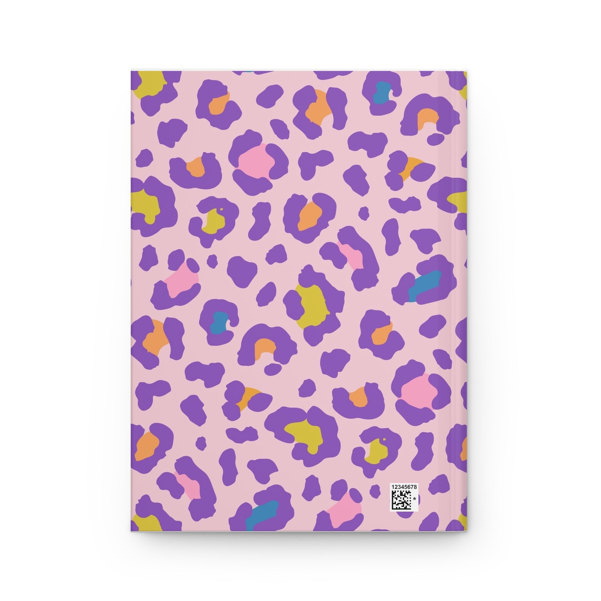 Pink Purple Leopard Hardcover Journal — Colorful Animal Print Notebook